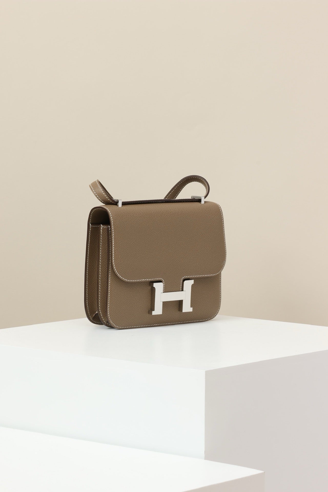 CJ19 19 cm , Elephant Grey Epsom leather PHW #4316