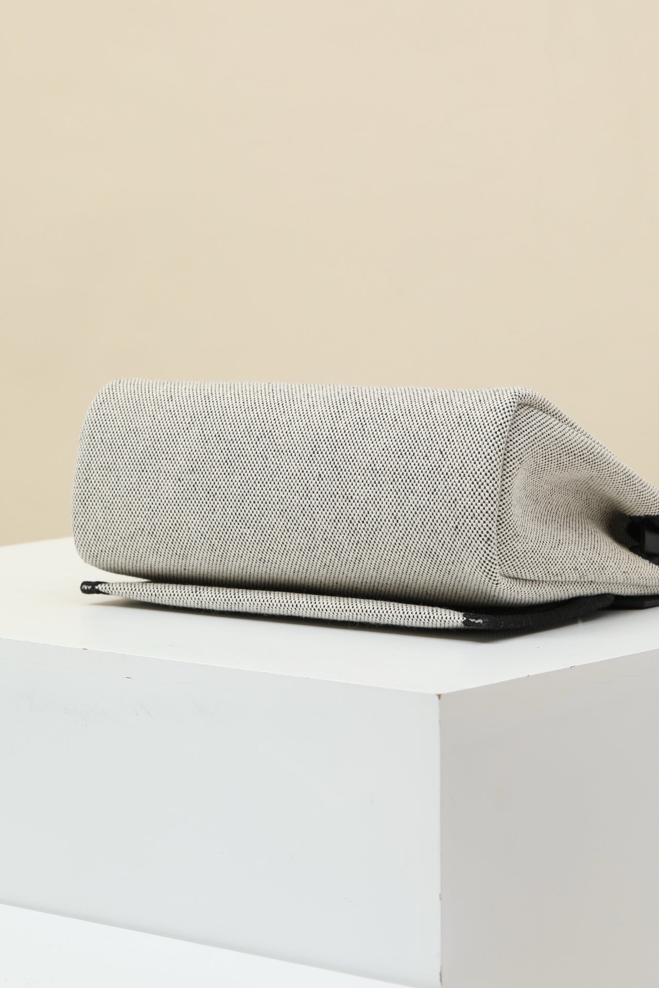 HB20 CK89 Black H Viking Canvas and Hunter Leather Shoulder Bag PHW #4631