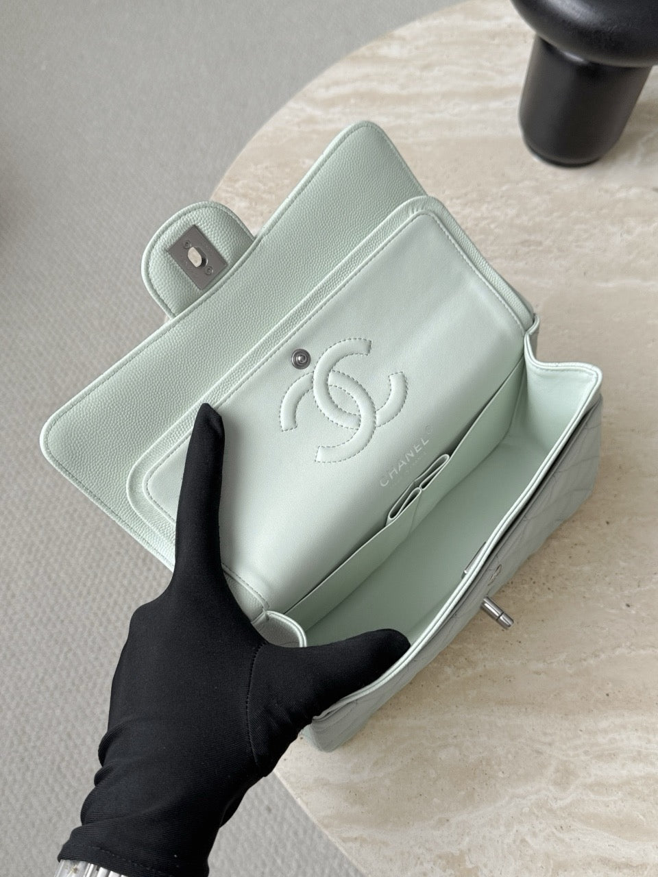 Cf23 Silver Hardware , Caviar # 4225