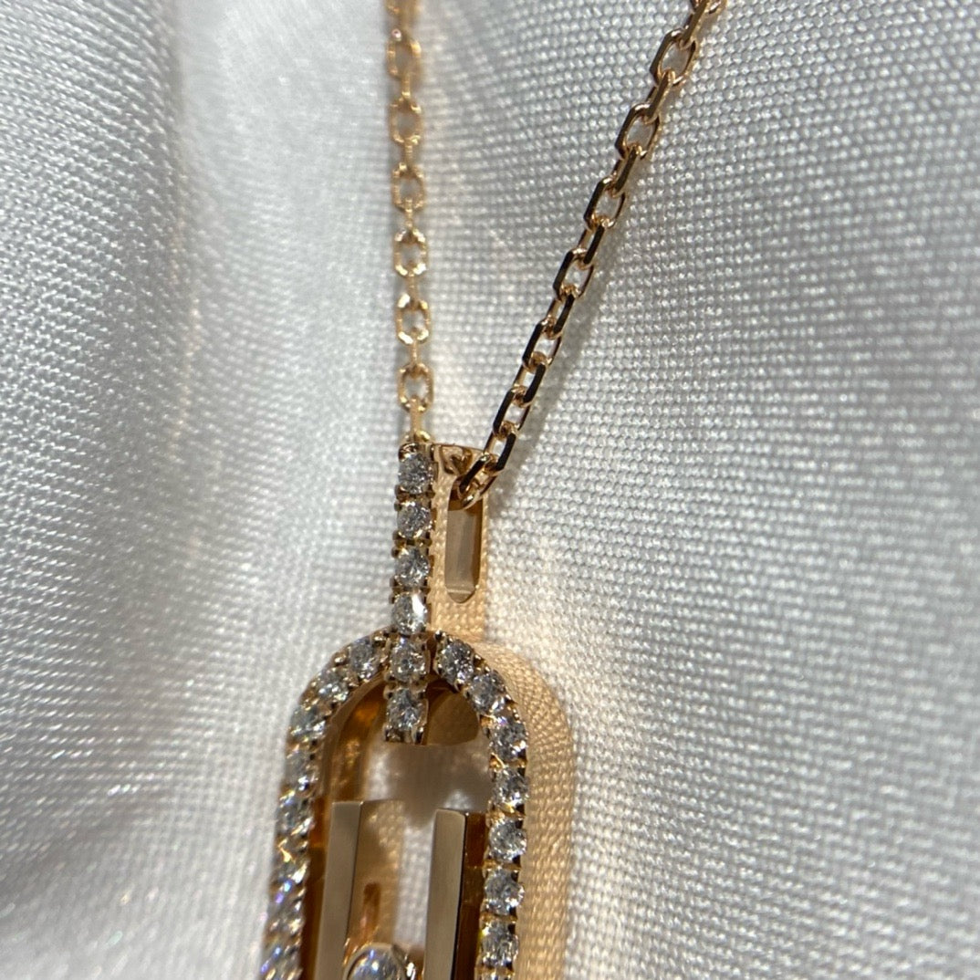 سلسال ميسيكا ذهب عيار 18 , الوزن 11.8 جرام الماس vvs1