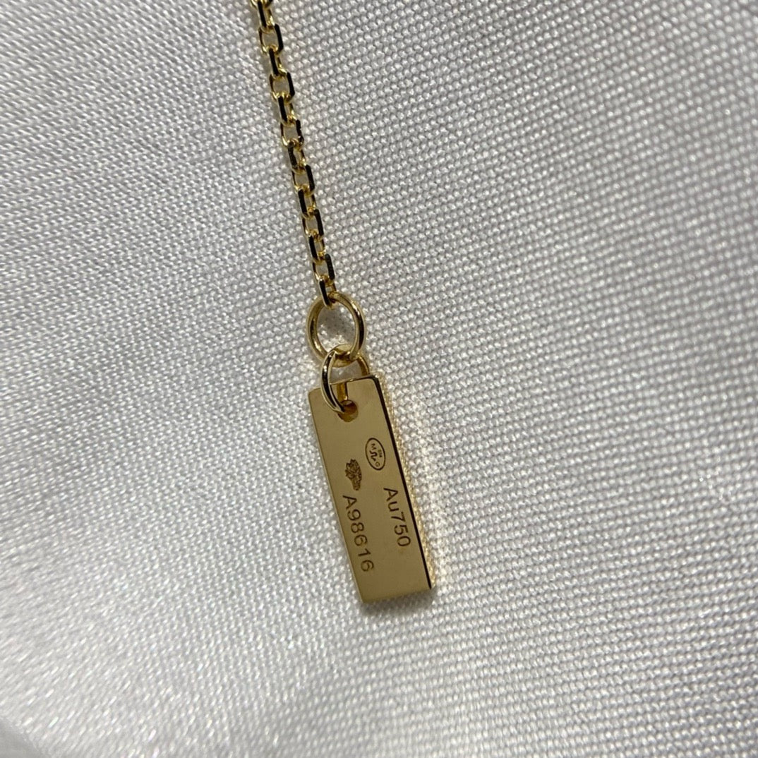 سلسال ميسيكا ذهب عيار 18 , الوزن 6.5 جرام الماس vvs1