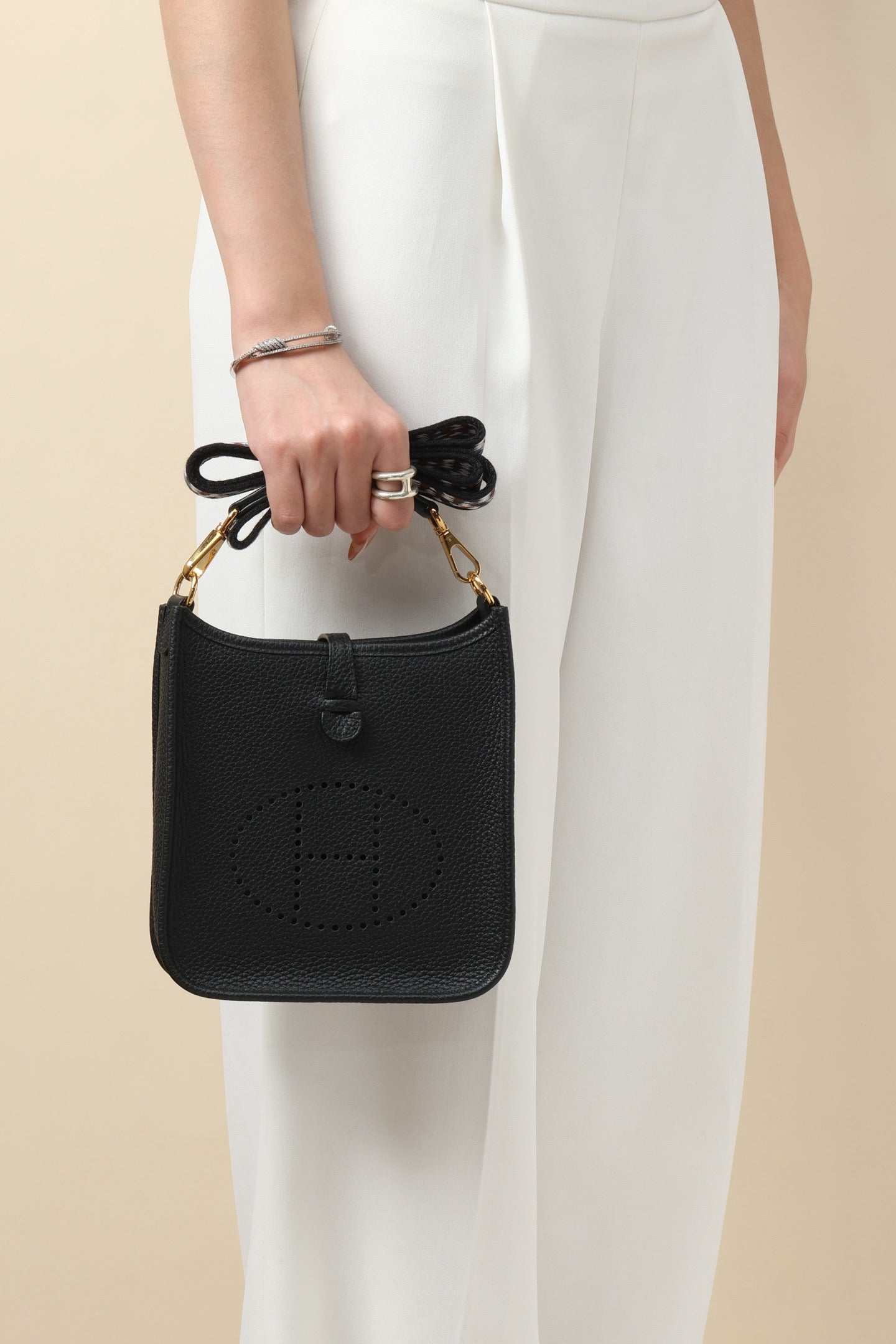 YF16 CK89 Black , Clemence bull leather crossbody bag  , GHW #4398