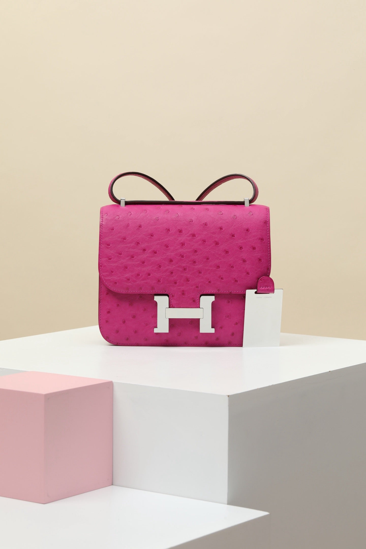 CJG24 ,  OR Rose Purple Ostrich leather  PHW #4382