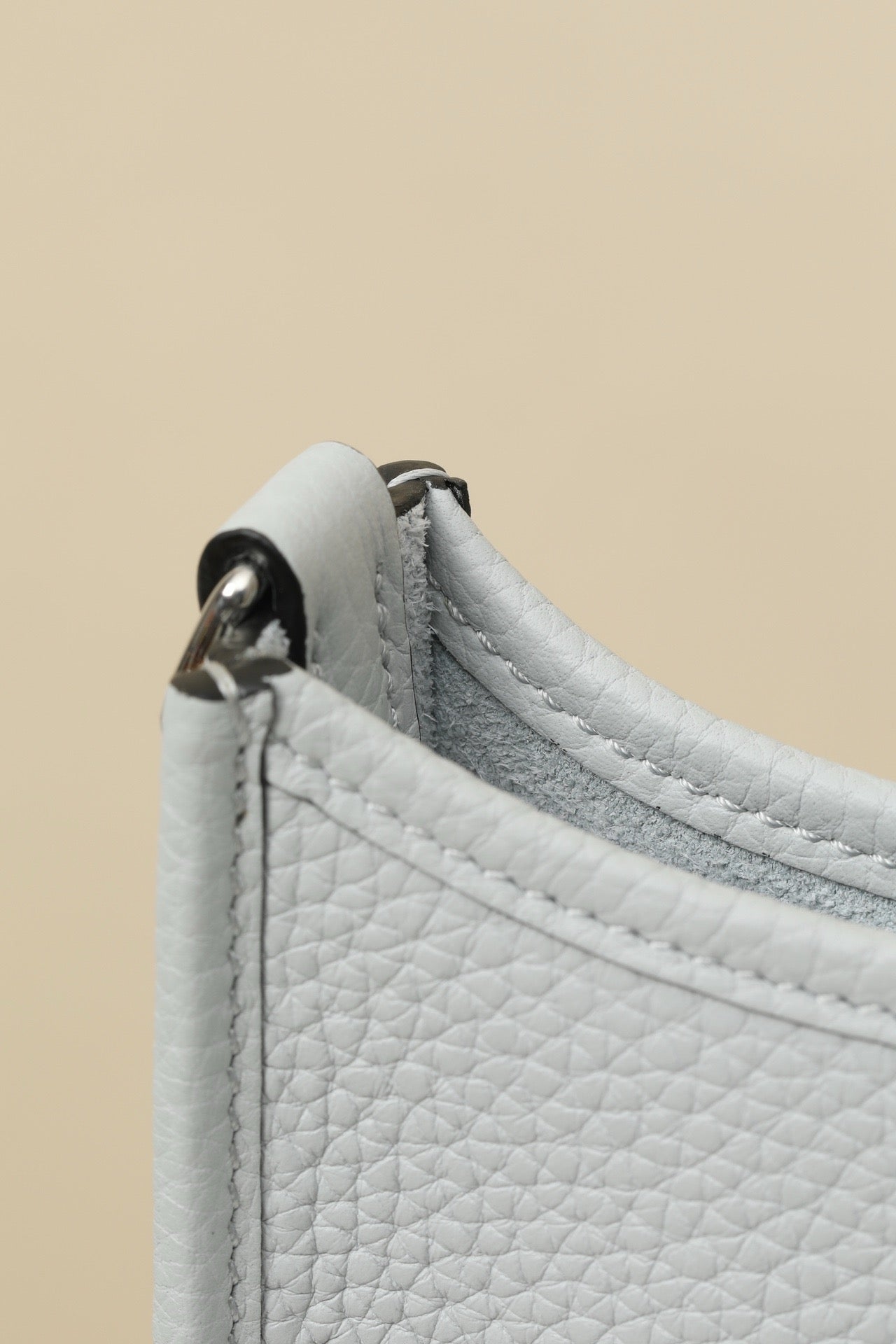 YF16 08 Holy Grail Blue ,Clemence bull leather crossbody bag  , PHW #4417