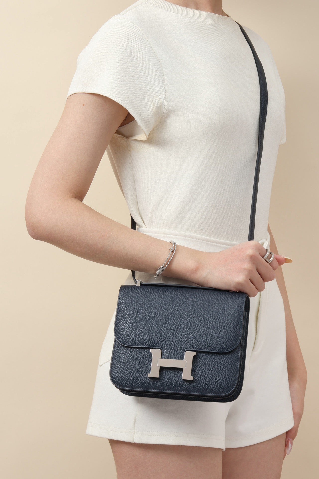 CJ19 19 cm , Midnight Blue Epsom leather PHW #4324