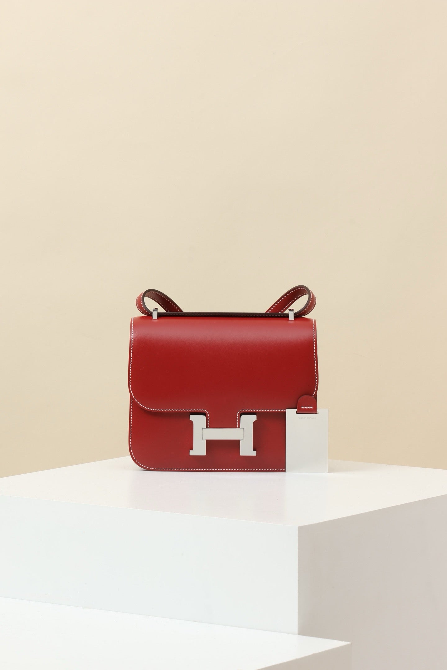 CJ19 19 cm ,  Ferrari Red Box leather PHW #4293