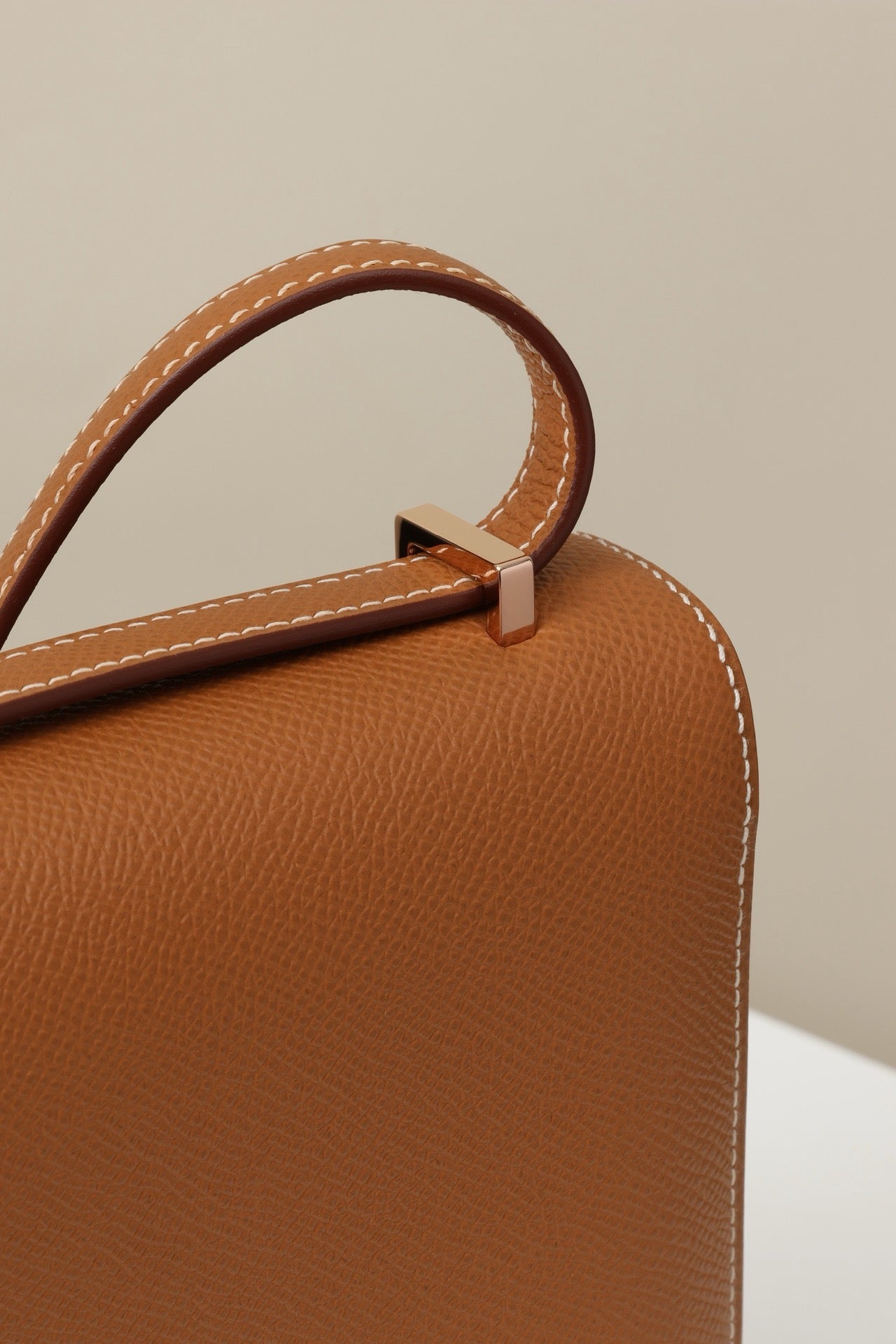 CJ19 19 cm ,  CK37 Gold Brown Epsom leather Rose Gold Hardware#4341