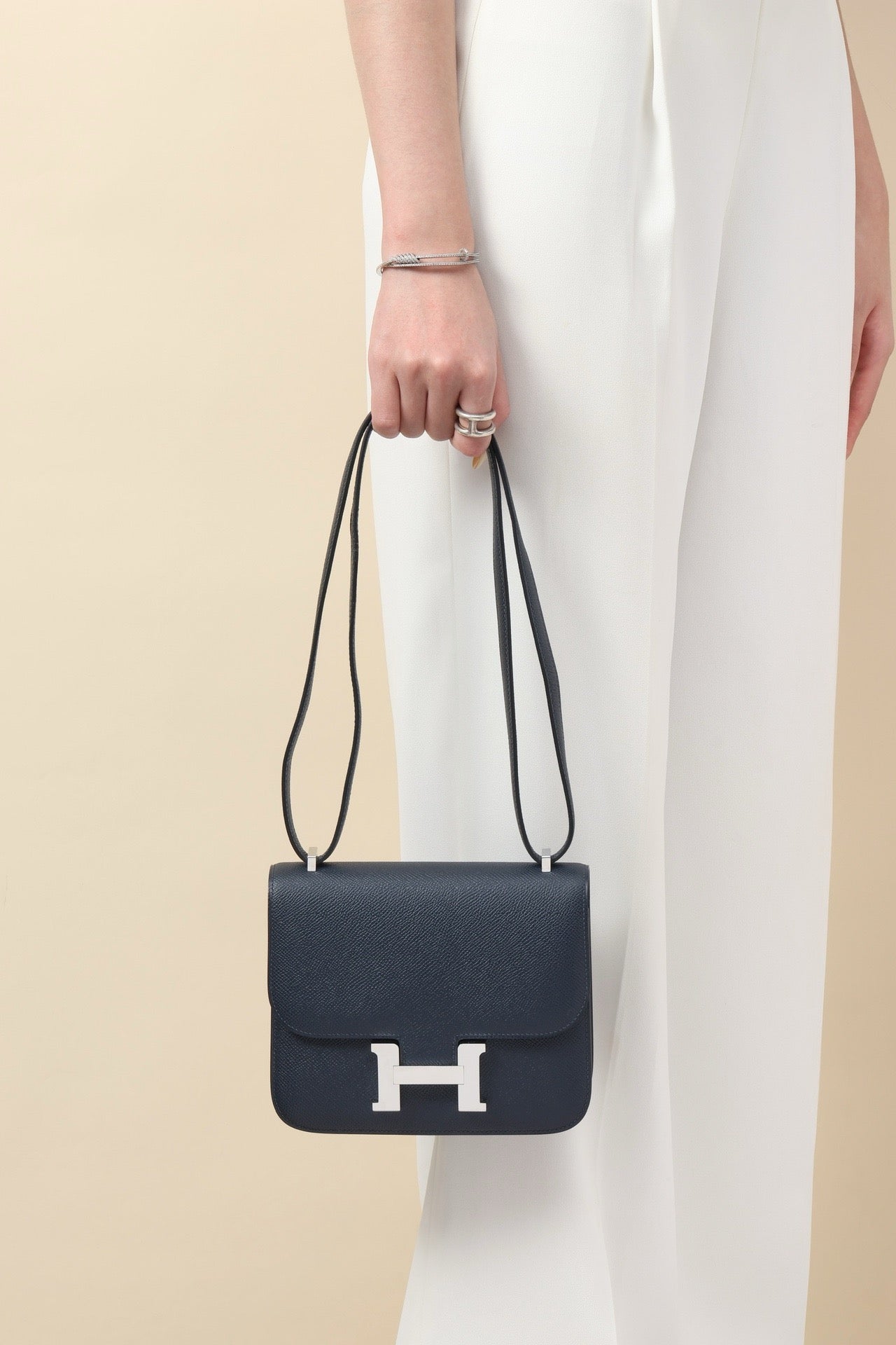 CJ19 19 cm , Midnight Blue Epsom leather PHW #4324