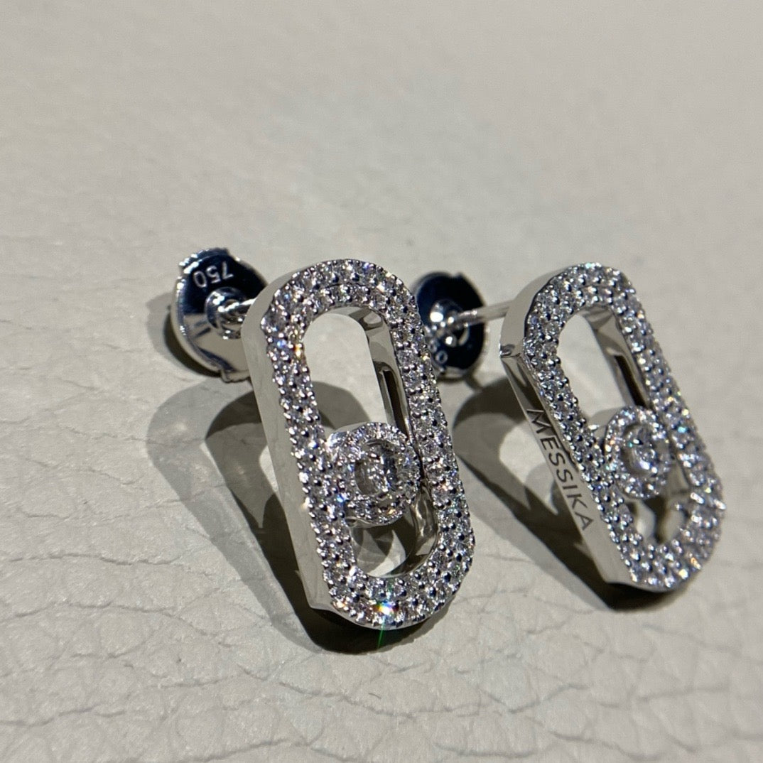 أقراط ميسيكا ذهب عيار 18, ألماس vvs1