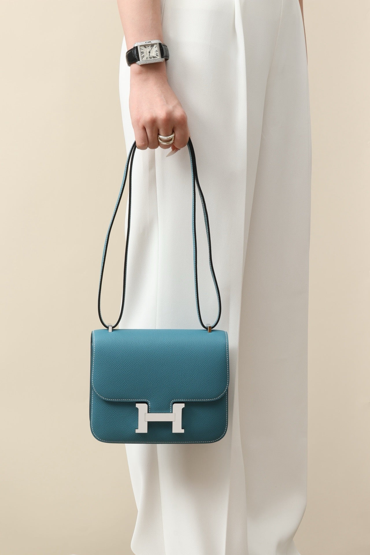 CJ19 19 cm , New Denim Blue Epsom leather PHW #4304