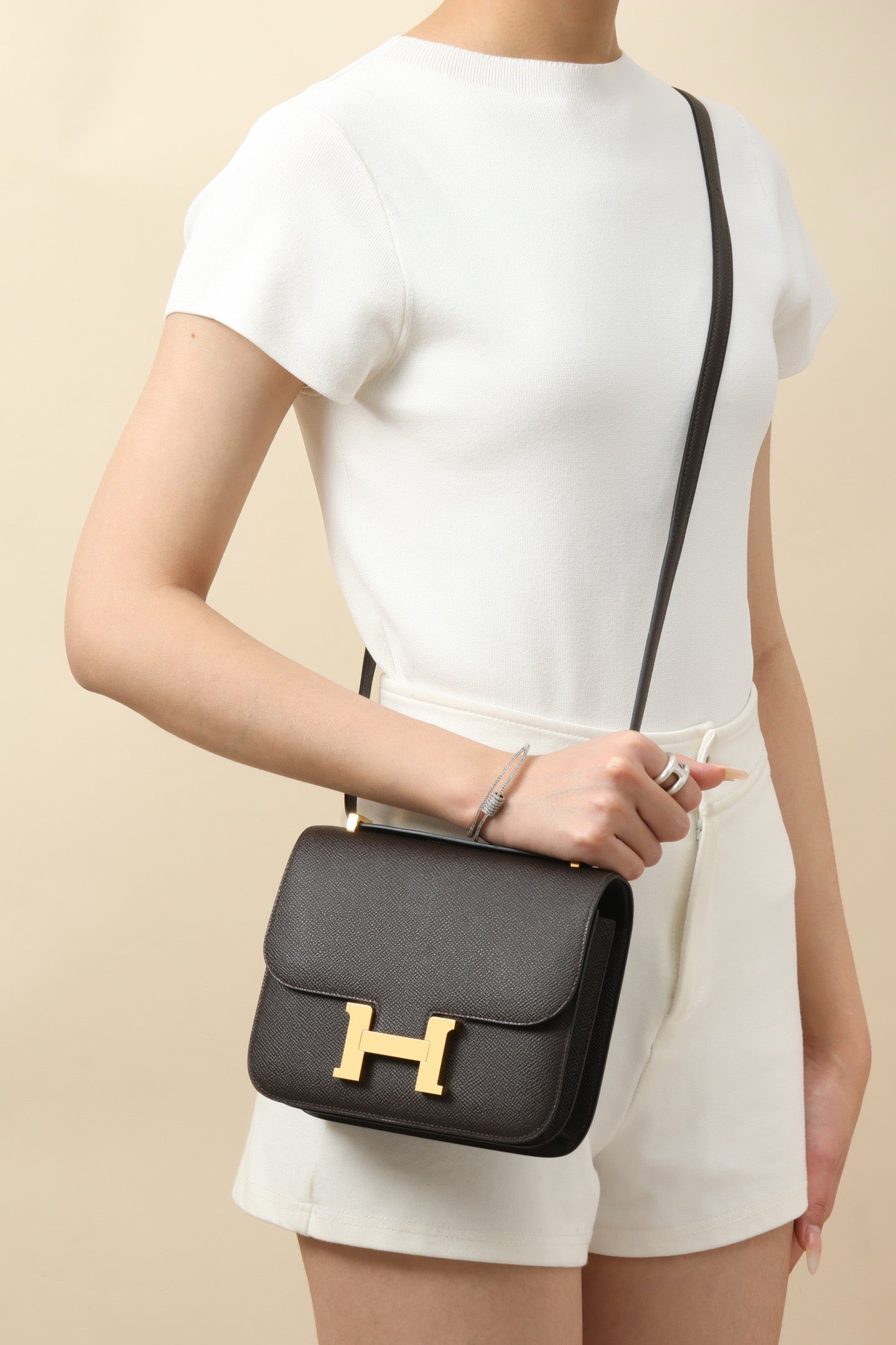 CJ19 19 cm ,  Bark Brown Epsom leather GHW #4311