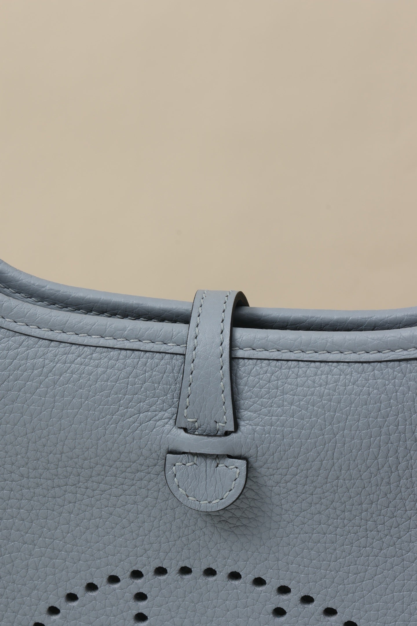 YF16 J7 Aegean Blue, Clemence bull leather crossbody bag  , PHW #4408