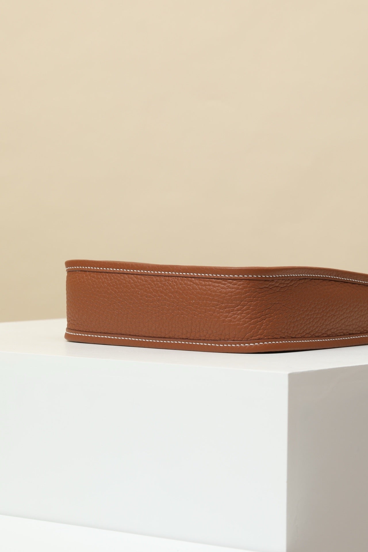 YF16 CK37 Gold Brown Clemence bull leather crossbody bag  , GHW #4455