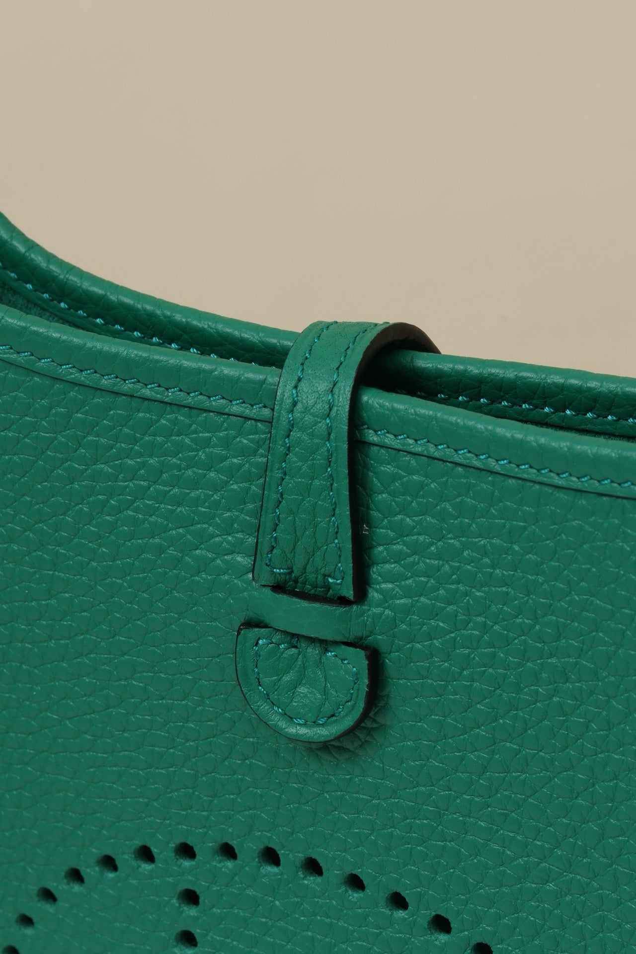 YF16 U4 Shiny Green ,Clemence bull leather crossbody bag  , PHW #4414