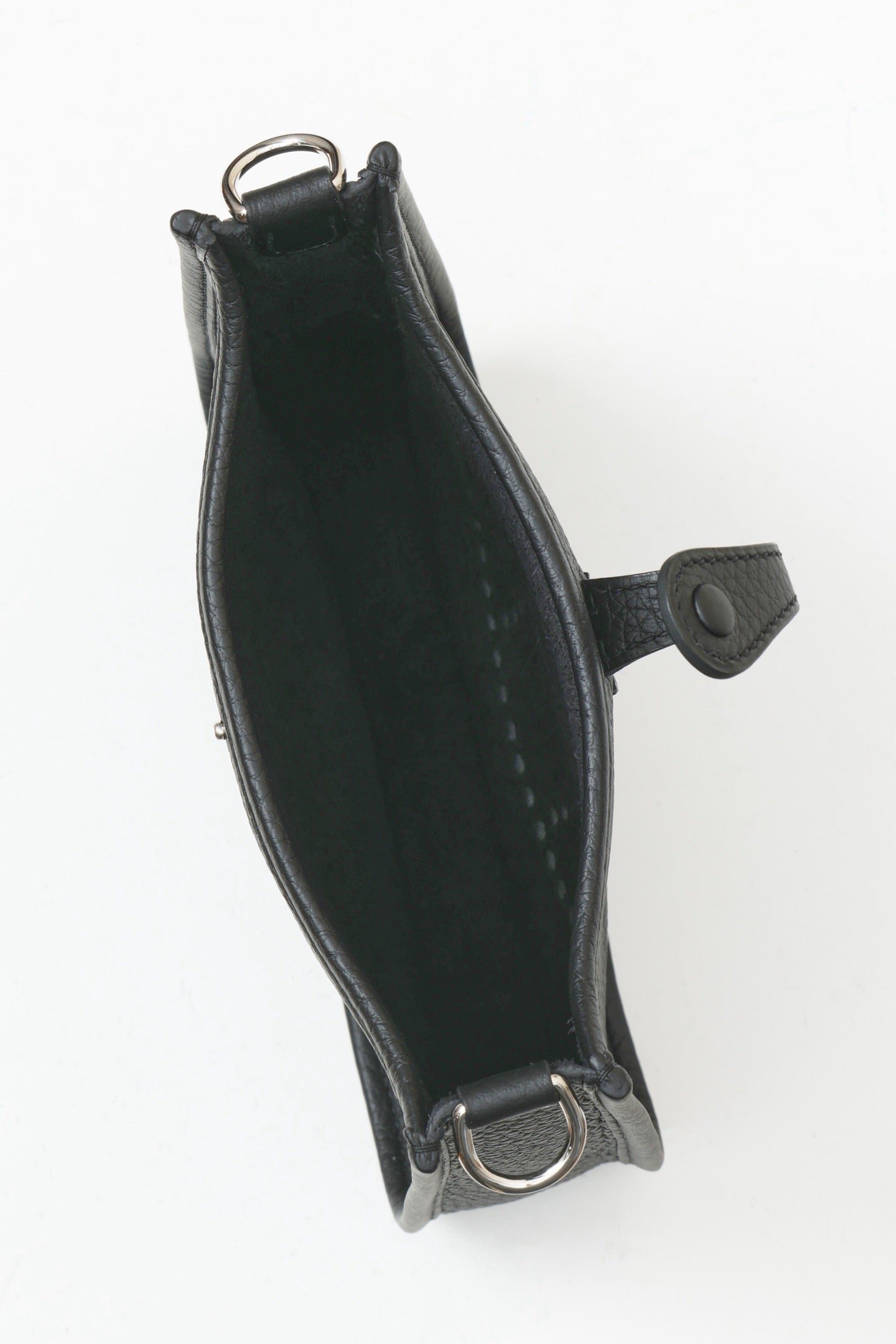 YF16 CK89 Black , Clemence bull leather crossbody bag  , PHW #4397