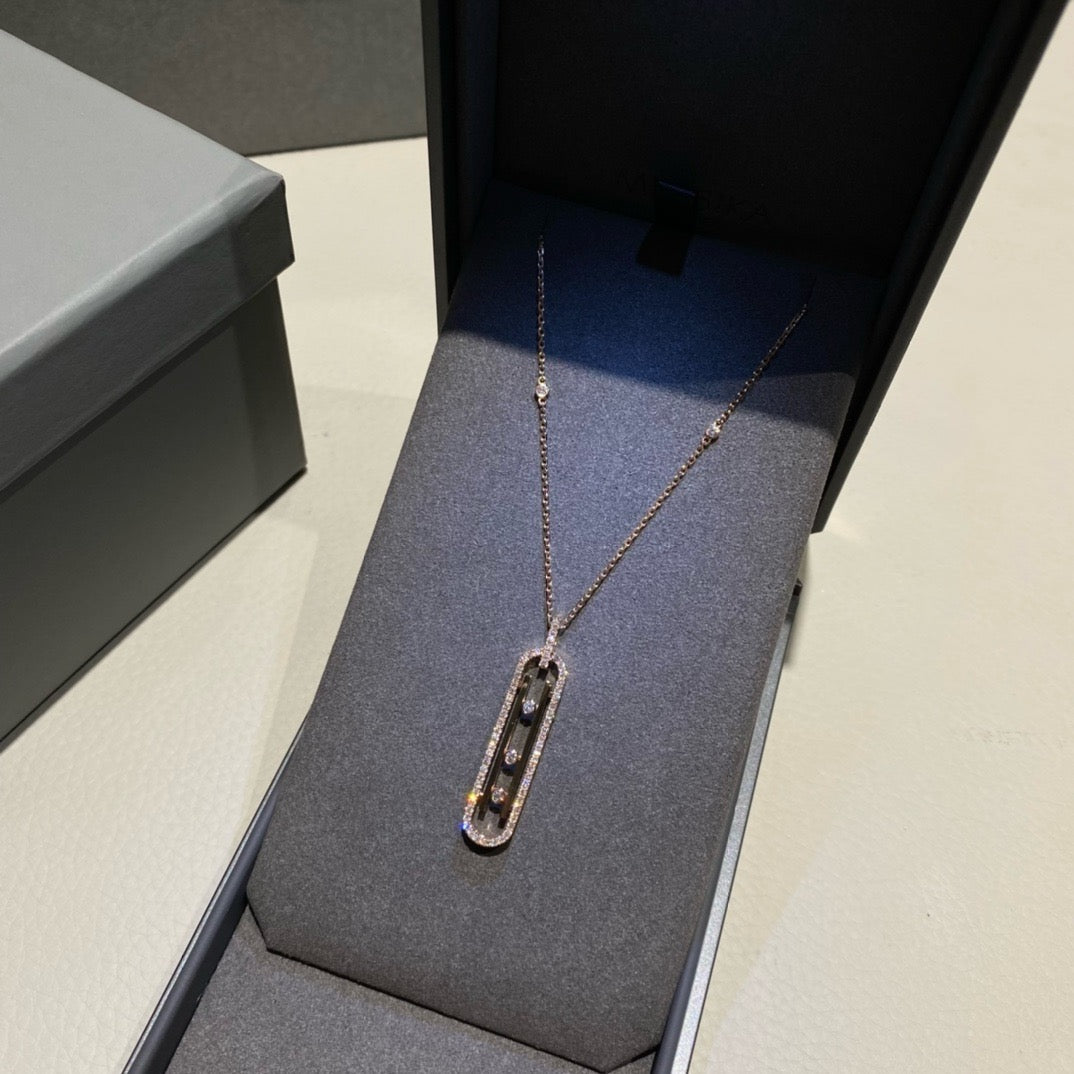 سلسال ميسيكا ذهب عيار 18 , الوزن 11.8 جرام الماس vvs1