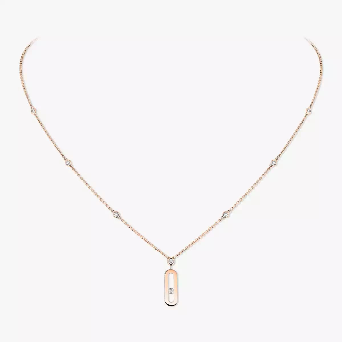 سلسال ميسيكا ذهب عيار 18 , الوزن 3.7 جرام الماس vvs1