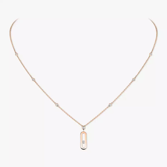 سلسال ميسيكا ذهب عيار 18 , الوزن 3.7 جرام الماس vvs1