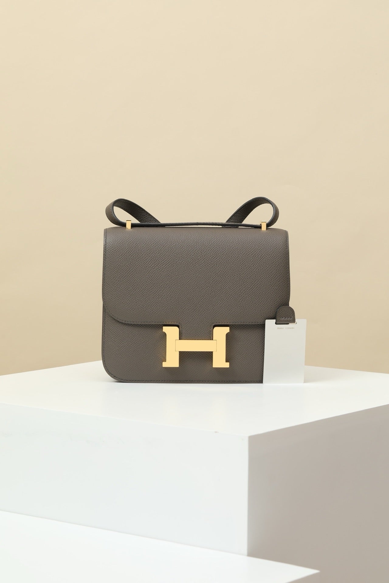 CJ19 19 cm , Pewter Grey Epsom leather GHW #4330