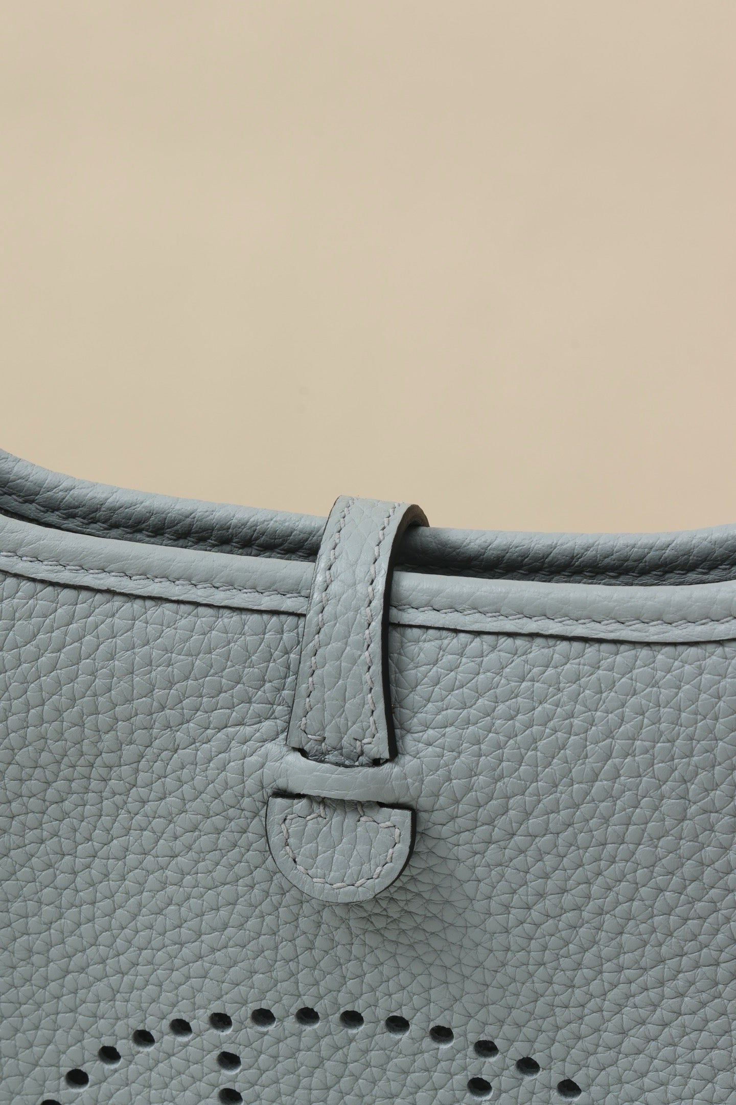 YF16 8U Glacier Blue , Clemence bull leather crossbody bag  , PHW #4396