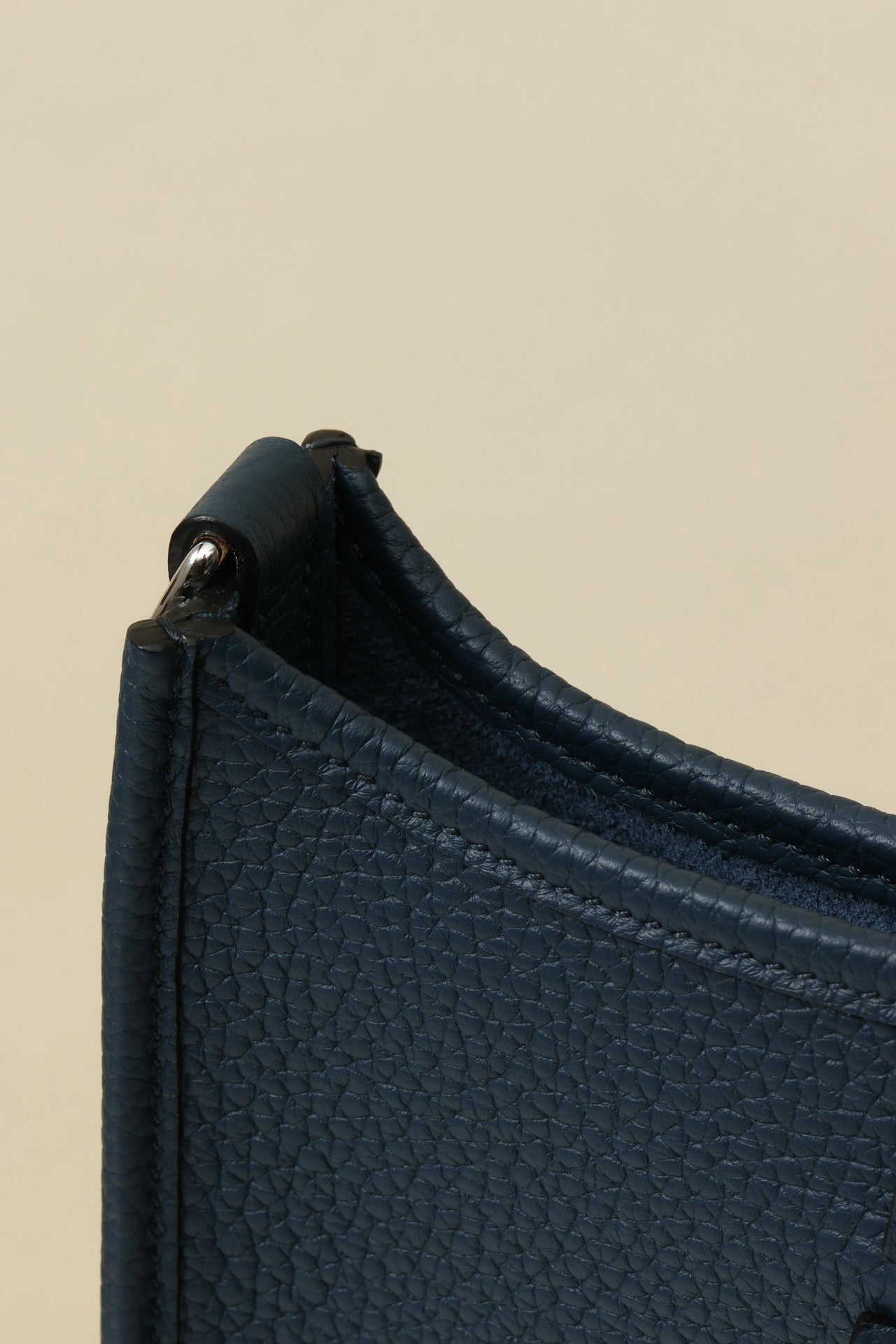 YF16 7P Prussian Blue ,Clemence bull leather crossbody bag  , PHW #4415