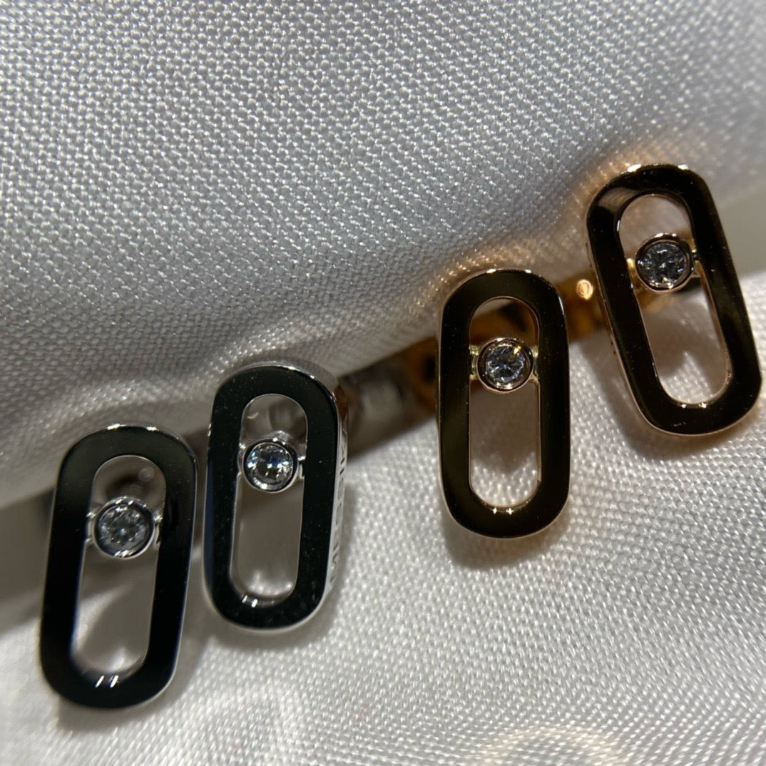 ميسيكا اقراط ذهب عيار 18 , 2.4  جرام , الماس vvs