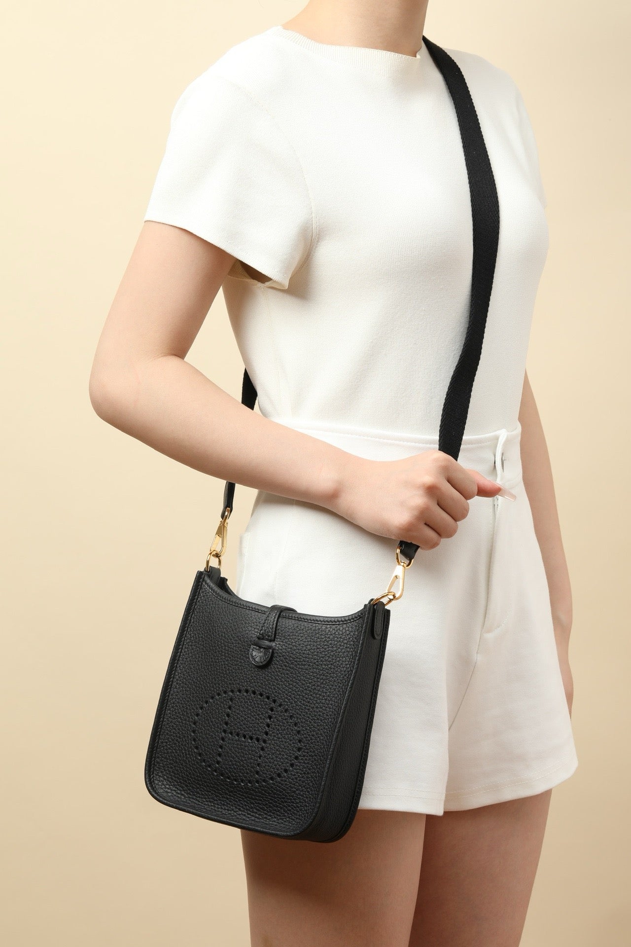 YF16 CK89 BlackClemence bull leather crossbody bag  ,GHW#4443