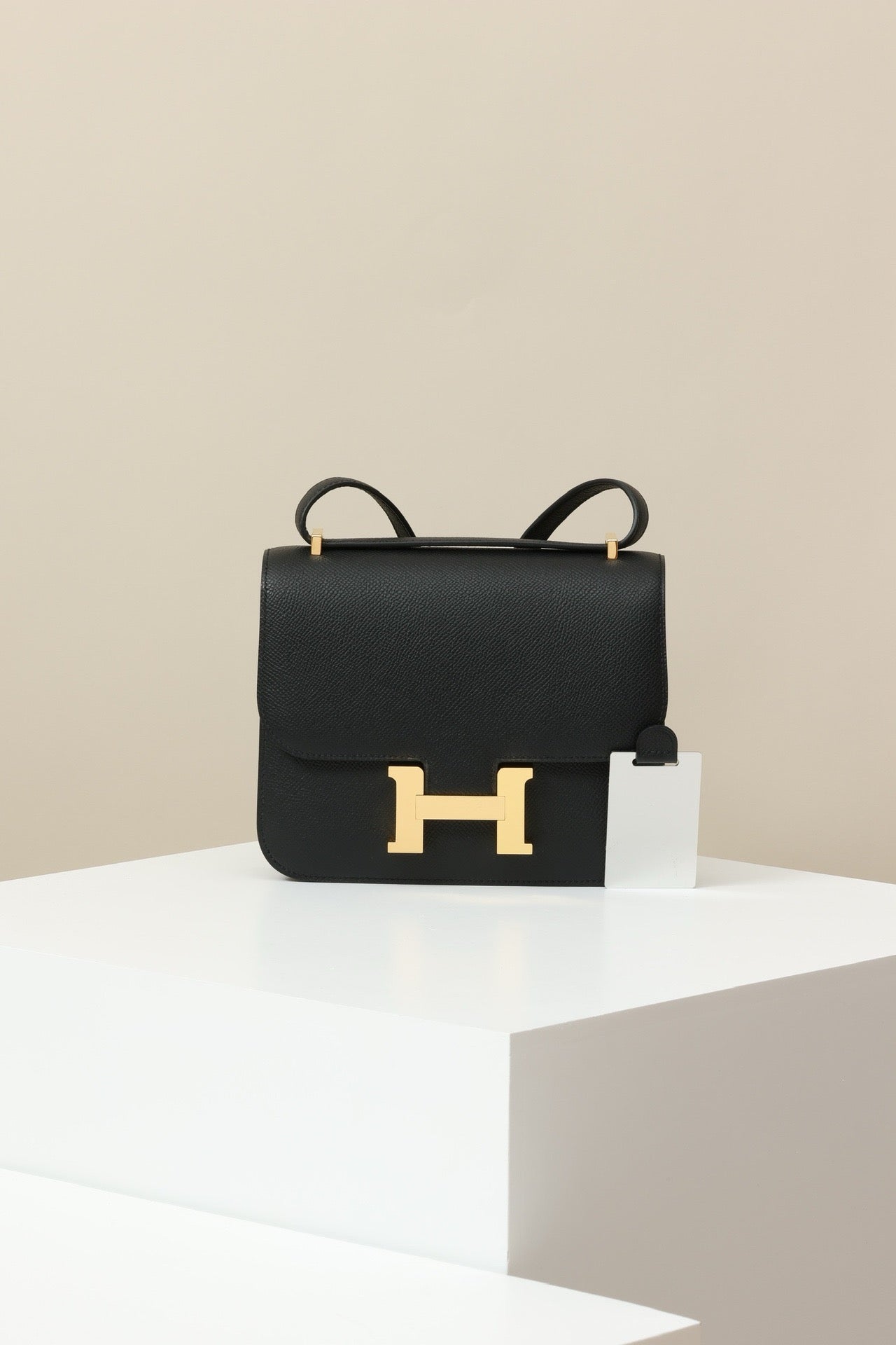 CJ19 19 cm , Black Epsom leather PHW #4296