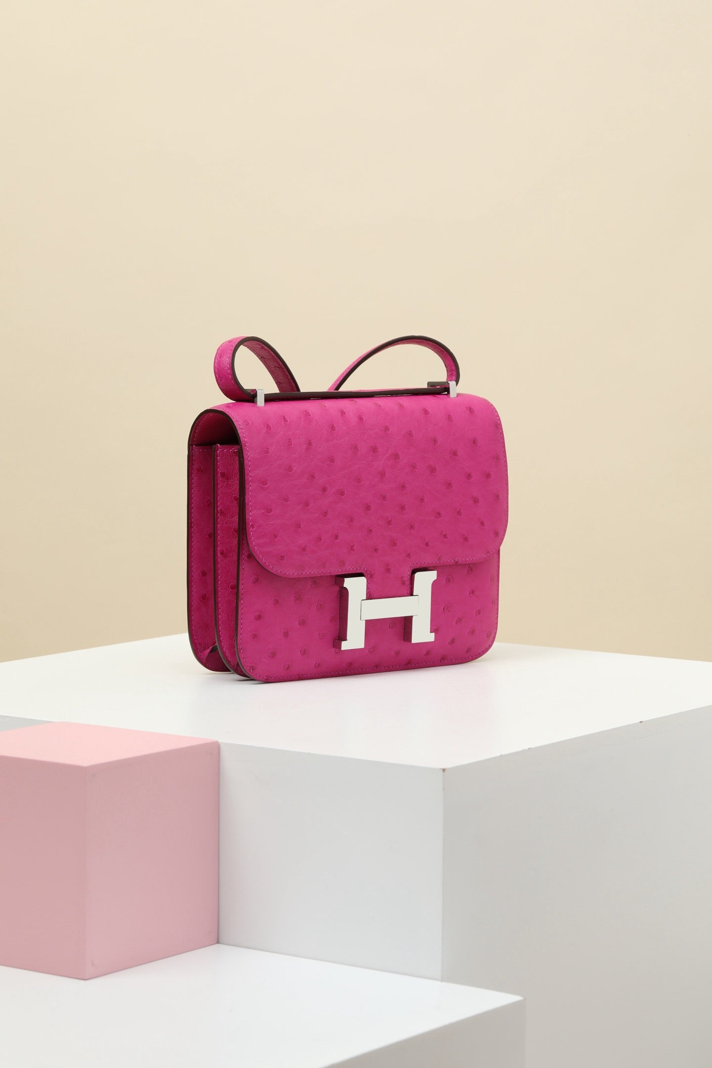 CJG24 ,  OR Rose Purple Ostrich leather  PHW #4382