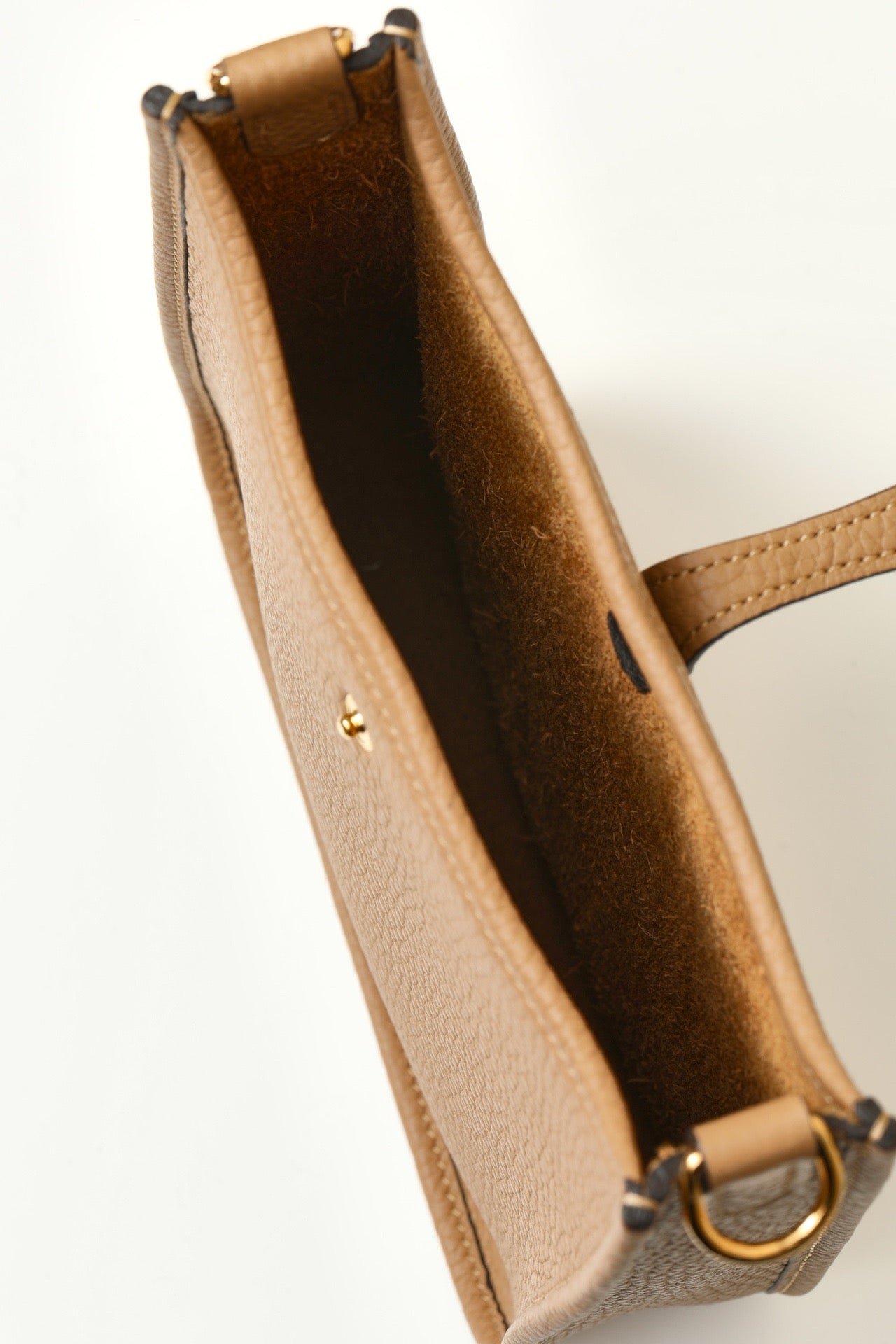 YF16 OM Beige Clemence bull leather crossbody bag  ,GHW#4434