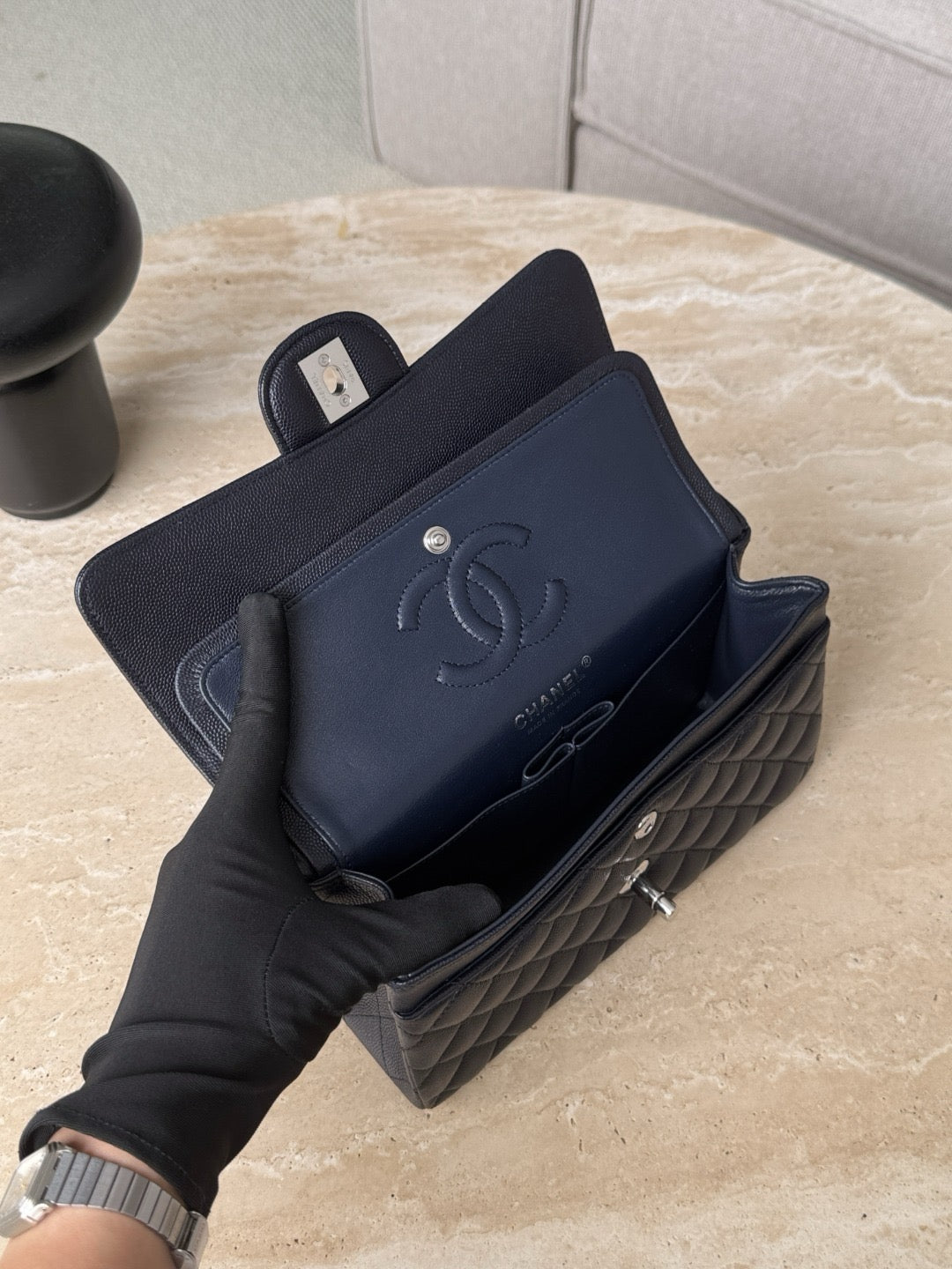 Cf23 Silver Hardware, Caviar # 4230