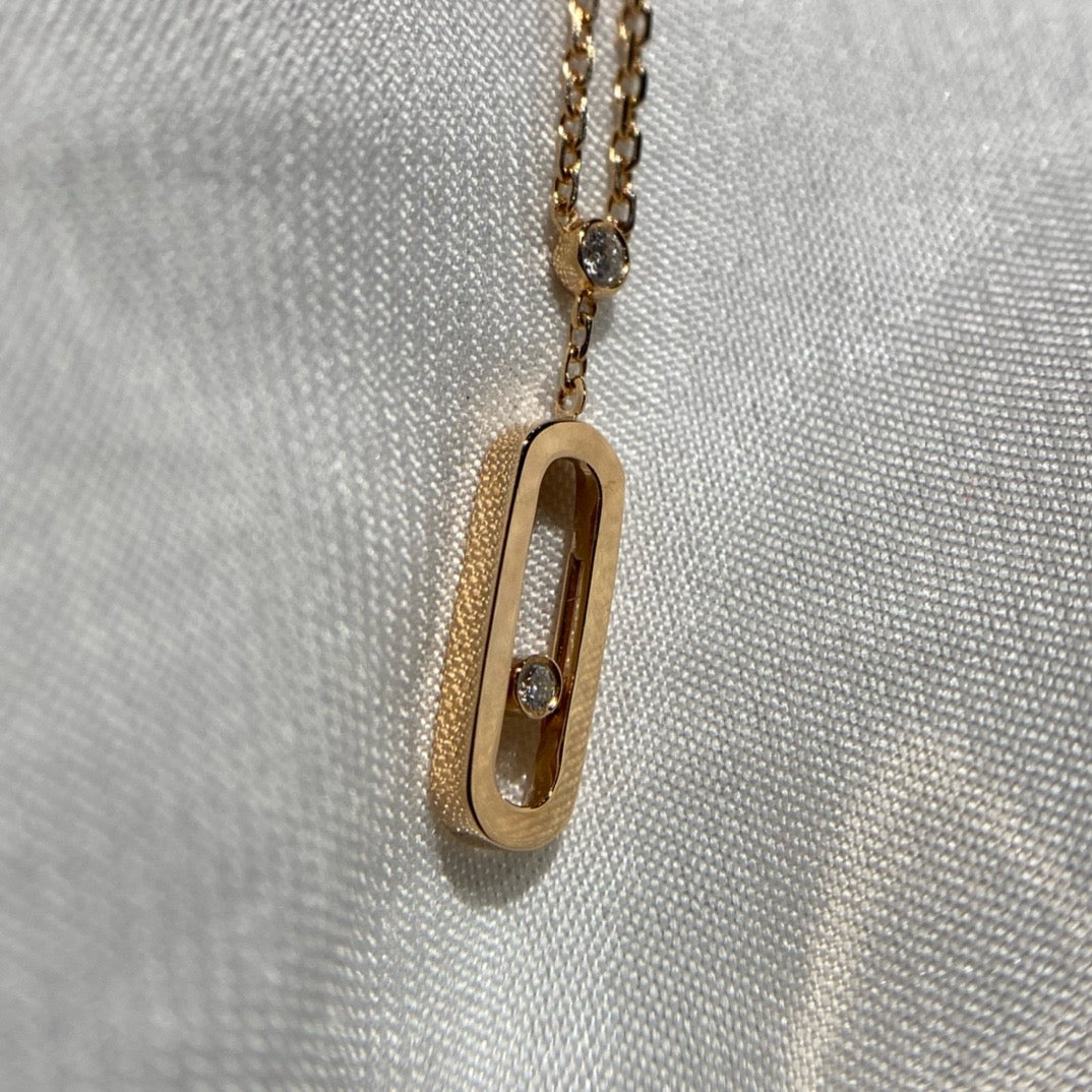 سلسال ميسيكا ذهب عيار 18 , الوزن 3.7 جرام الماس vvs1