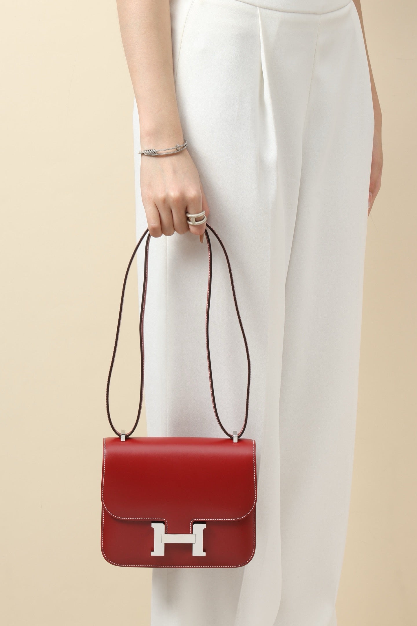 CJ19 19 cm ,  Ferrari Red Box leather PHW #4293