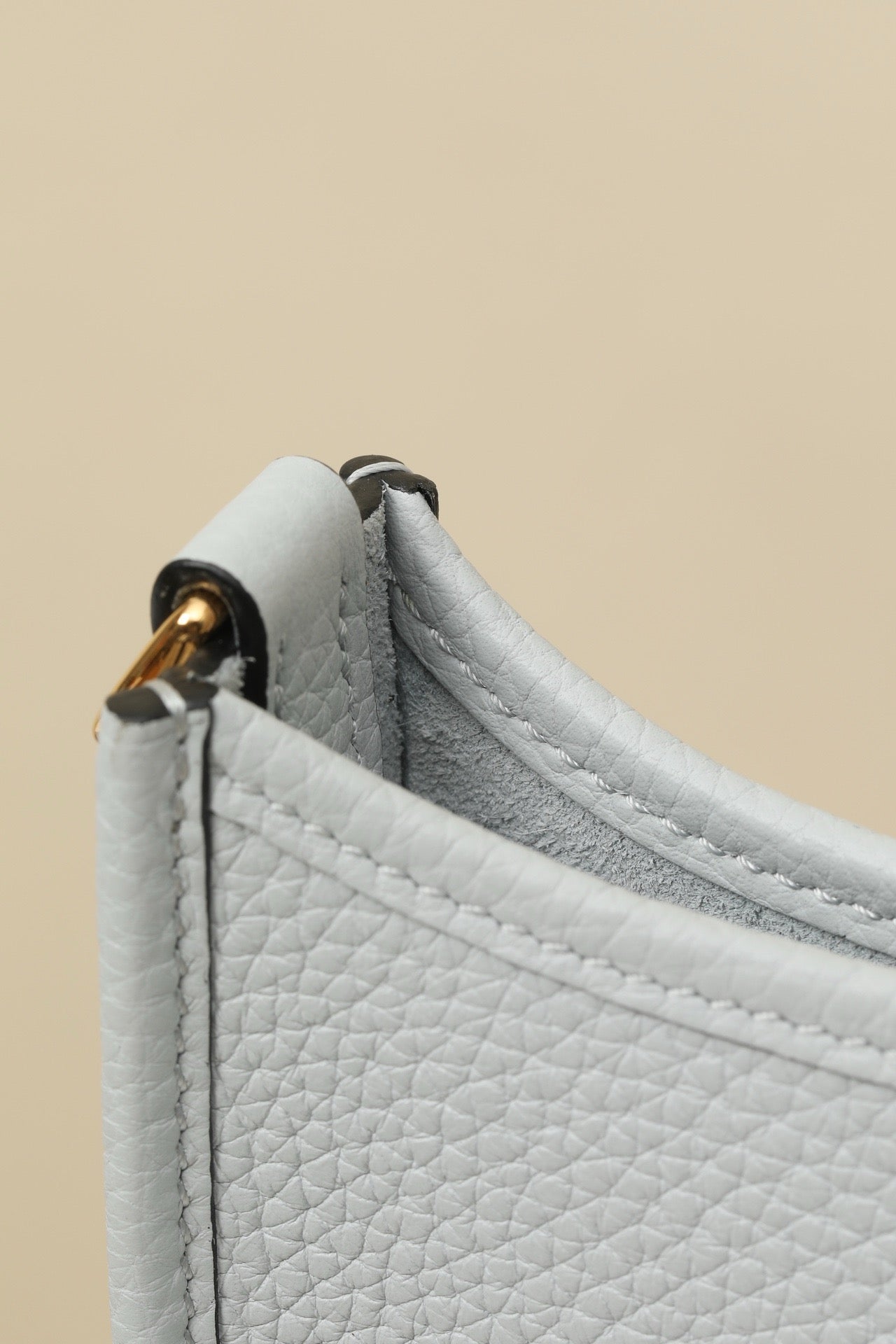 YF16 08 Holy Grail Blue ,Clemence bull leather crossbody bag  , GHW #4418