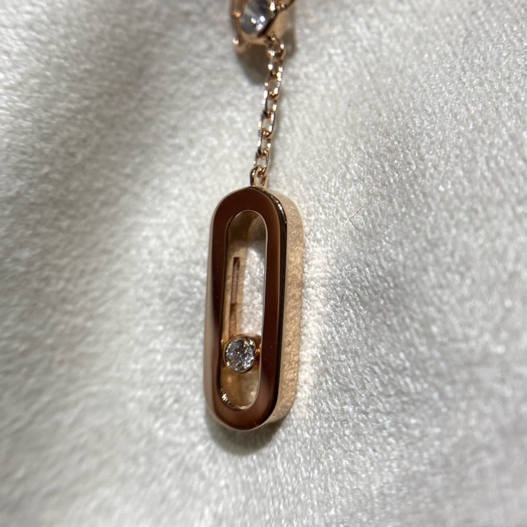 سلسال ميسيكا ذهب عيار 18 , الوزن 3.6 جرام الماس vvs