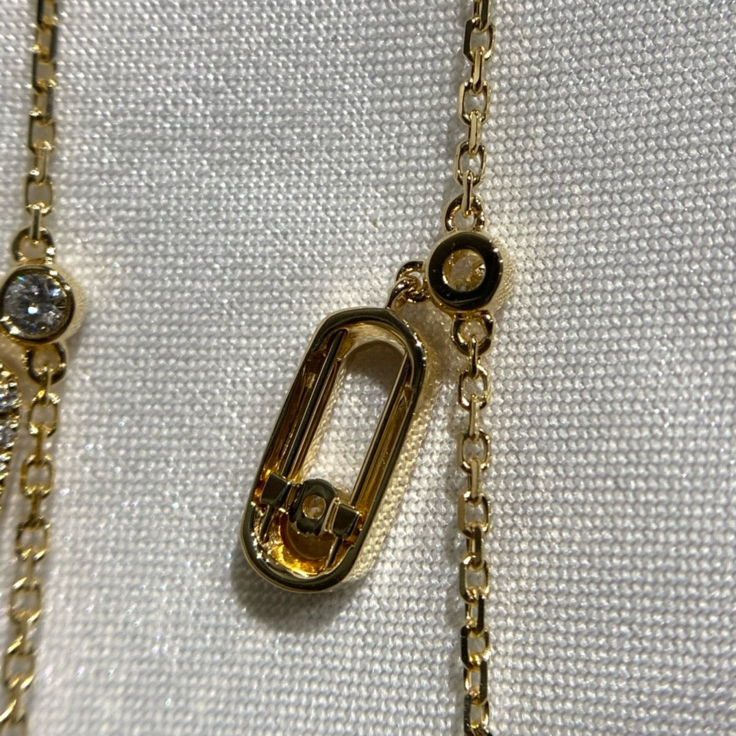 سلسال ميسيكا ذهب عيار 18 , الوزن 6.5 جرام الماس vvs1