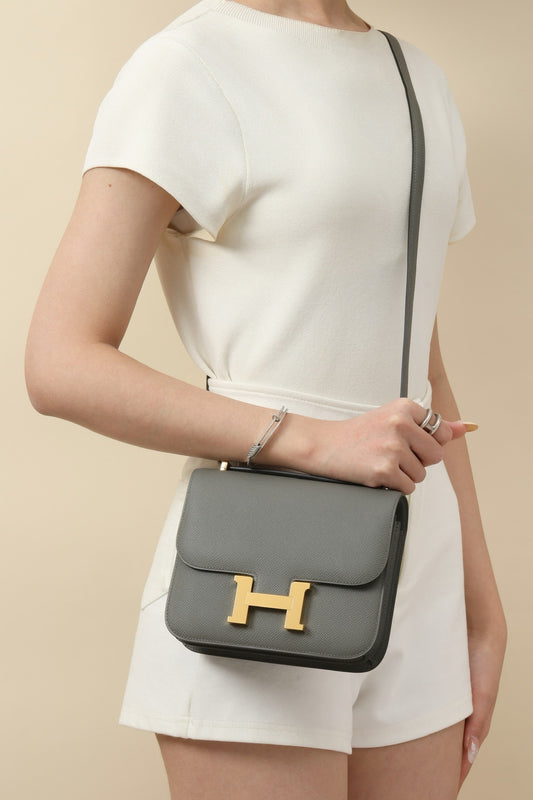 CJ19 19 cm , Cumulus Grey Epsom leather GHW #4334