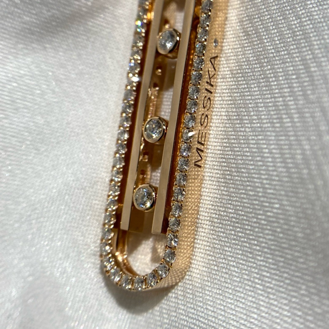 سلسال ميسيكا ذهب عيار 18 , الوزن 11.8 جرام الماس vvs1