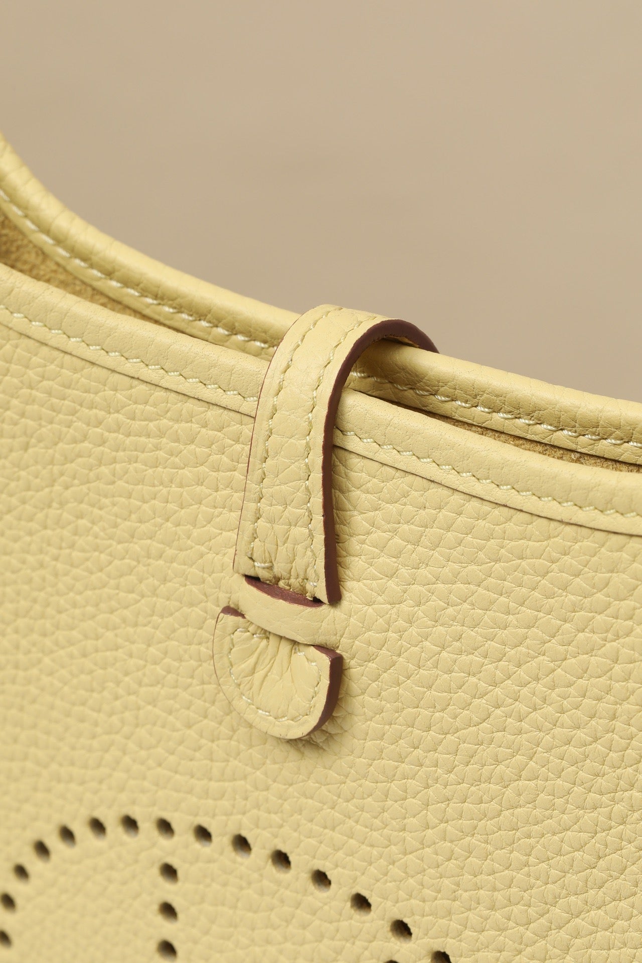 YF16 1Z Chick Yellow , Clemence bull leather crossbody bag  , PHW #4401