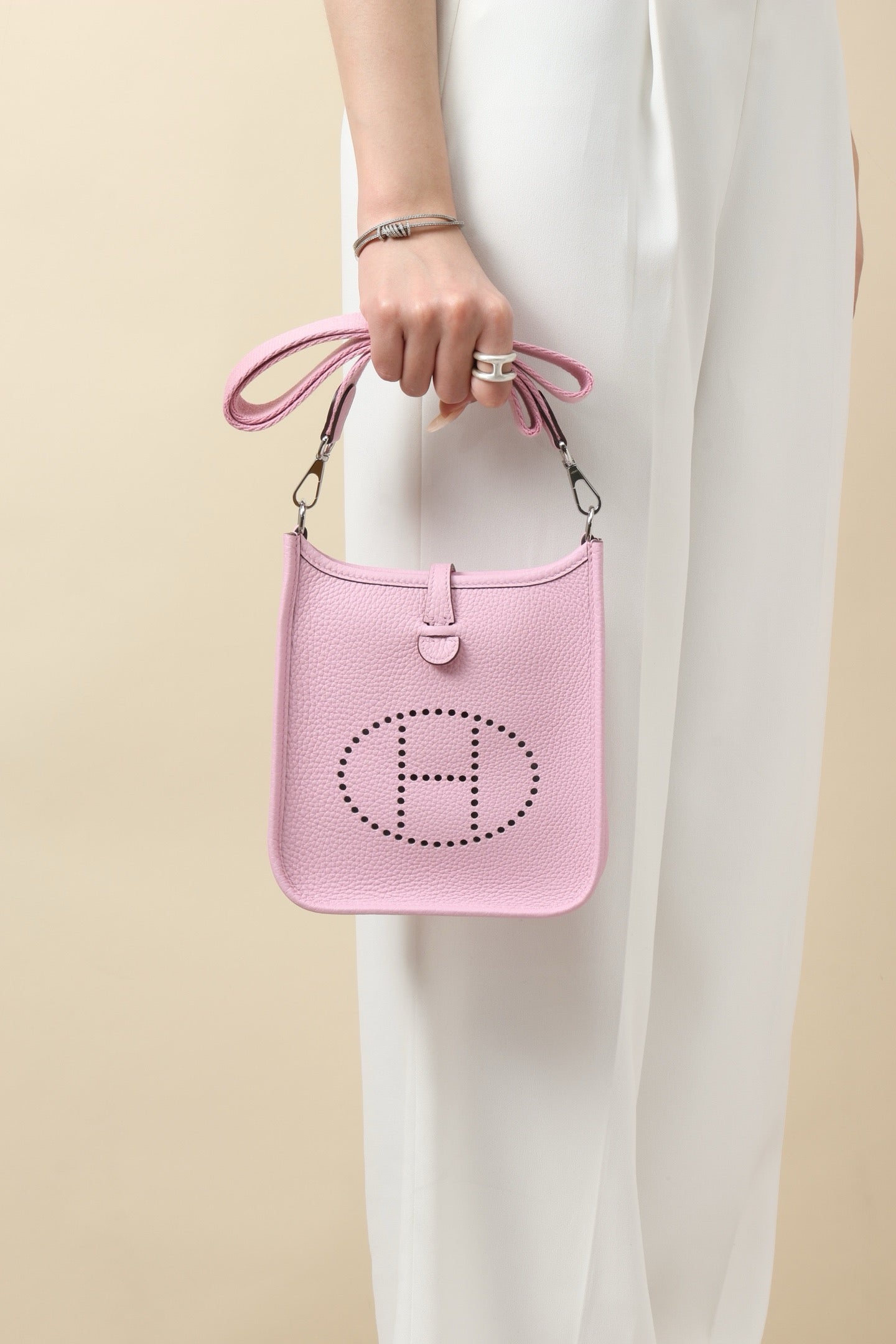 YF16 X9 Mallow Purple ,Clemence bull leather crossbody bag  , PHW #4412