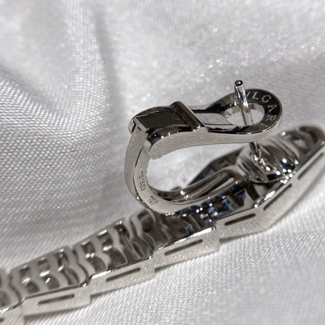 أقراط بولغاري ذهب عيار 18 , الماس vvs1