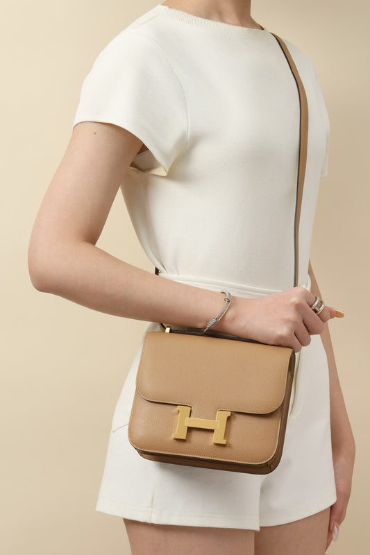 CJ19 19 cm , Milk Tea Epsom leather PHW #4327