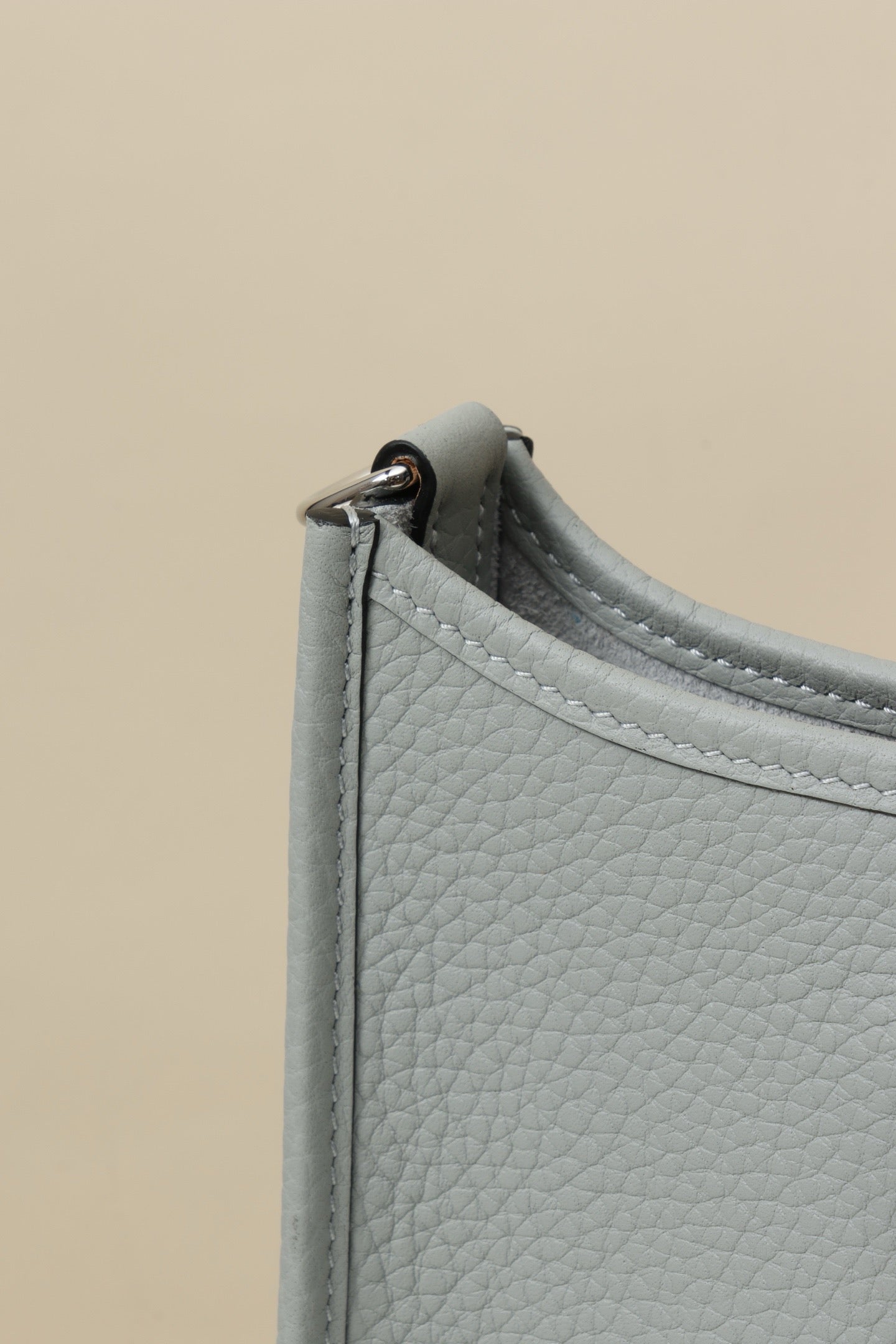 YF16 8U Glacier Blue , Clemence bull leather crossbody bag  , PHW #4395