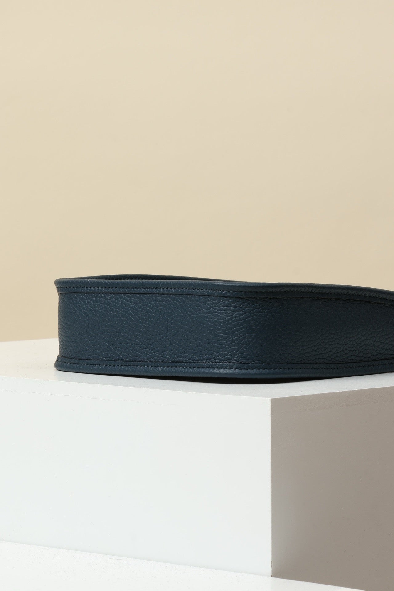 YF16 7P Prussian Blue ,Clemence bull leather crossbody bag  , PHW #4415