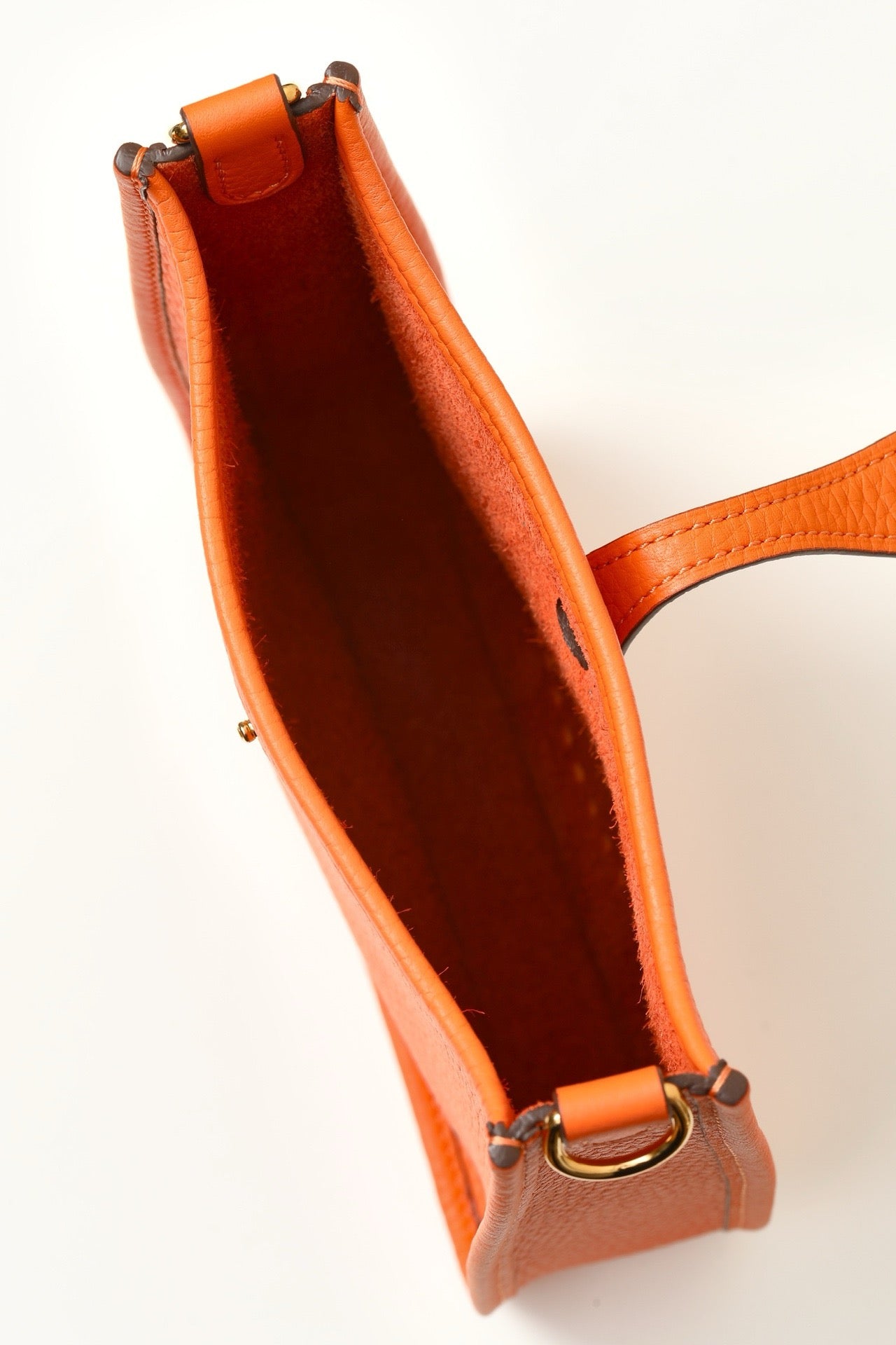 YF16 CK93 Classic Orange Clemence bull leather crossbody bag  ,GHW#4438