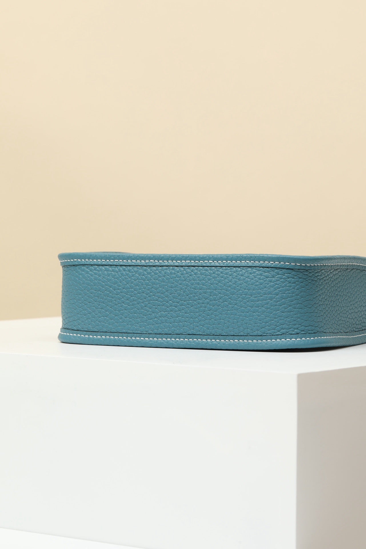 YF16 D2 New Denim Blue Clemence bull leather crossbody bag  , PHW #4429