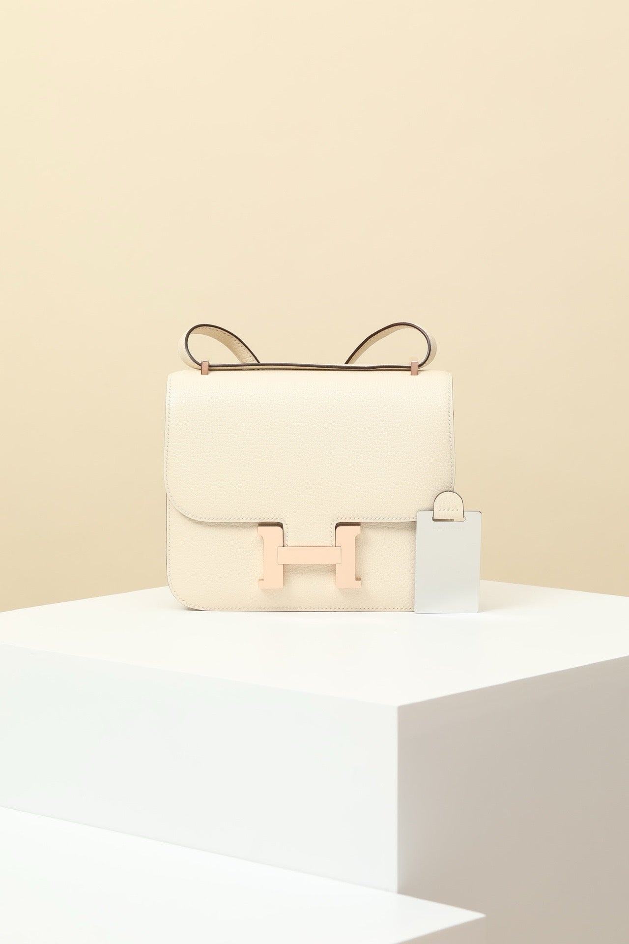 CJ19 19 cm, I2 Cream White Rose Gold Hardware #4351