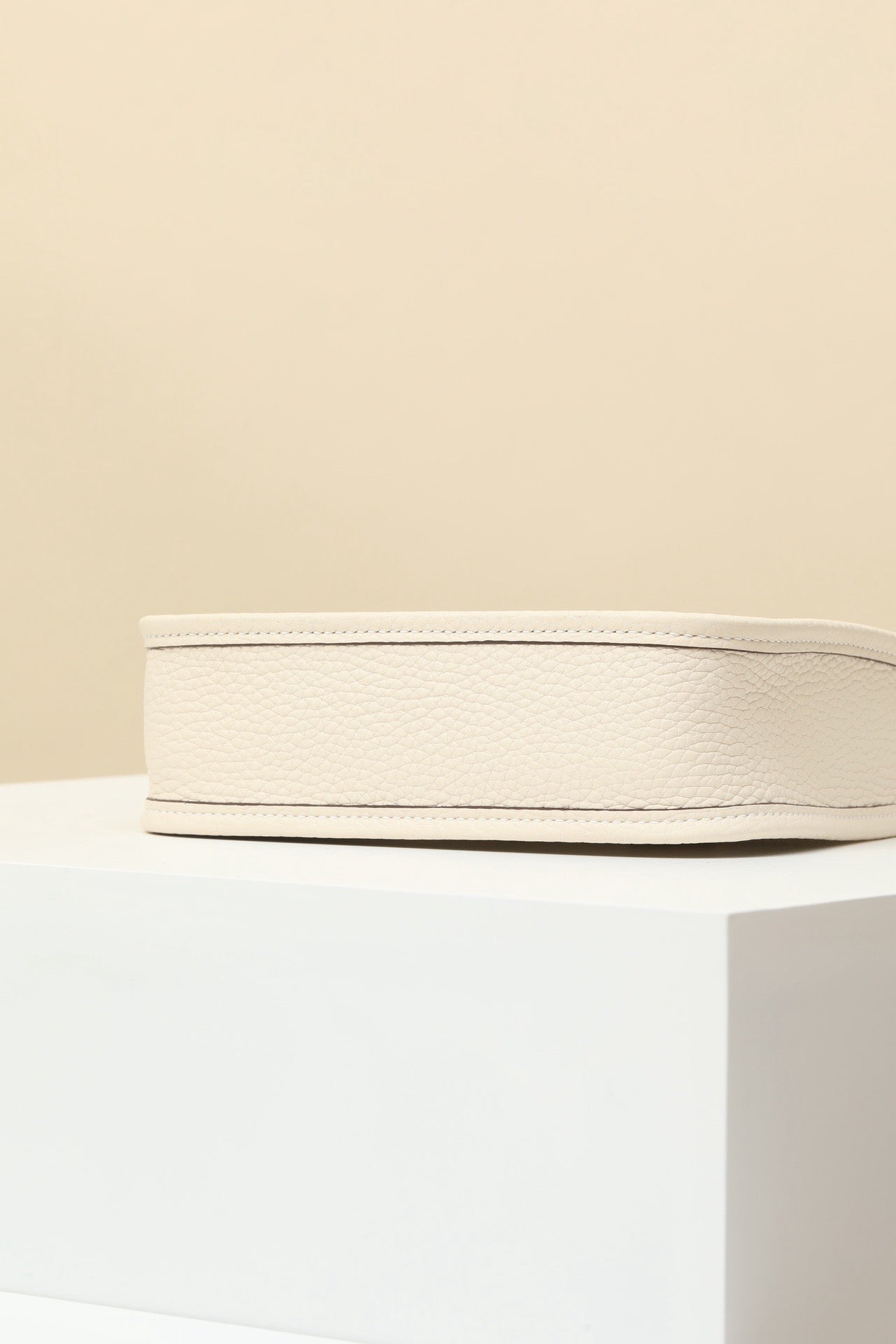 YF16 CC10 Milkshake White Clemence bull leather crossbody bag  ,PHW#4432